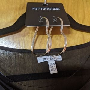 Zara mesh top (Free hoops)